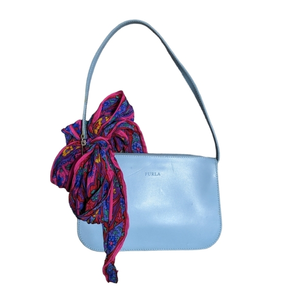 Furla Handbags - 𝅺furla Light Blue Small Shoulder Bag Size H 6" x W 9"